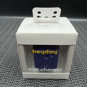 Heyday Dual USB-C and USB-A Wall Charger 20W Purple C-002448-01-070-0616